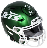 BREECE HALL AUTOGRAPHED NEW YORK JETS SPEEDFLEX MIDI HELMET BECKETT