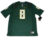 MARCUS MARIOTA SIGNED OREGON DUCKS #8 GREEN NIKE LIMITED JERSEY W/ HEISMAN 14