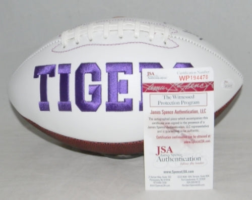 LEVON KIRKLAND SIGNED AUTOGRAPHED CLEMSON TIGERS WHITE LOGO FOOTBALL JSA