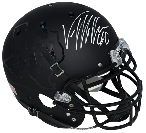 VON MILLER AUTOGRAPHED TEXAS A&M AGGIES BLACK FULL SIZE AUTHENTIC HELMET JSA