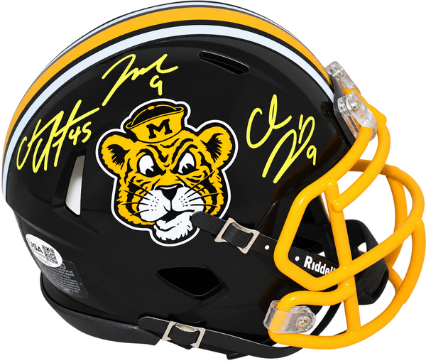 CHASE DANIEL JEREMY MACLIN COFFMAN SIGNED MISSOURI TIGERS SAILOR MINI HELMET JSA