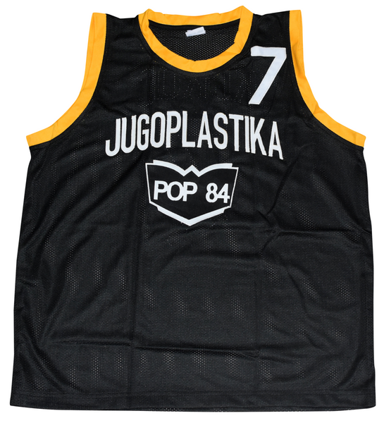 TONI KUKOC SIGNED CROATIA JUGOPLASTIKA #7 BLACK BASKETBALL JERSEY BECKETT
