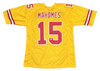 KANSAS CITY CHIEFS PATRICK MAHOMES SIGNED AUTOGRAPHED #15 GOLD JERSEY BECKETT