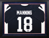 ARCHIE MANNING AUTOGRAPHED OLE MISS REBELS #18 NAVY FRAMED JERSEY STEINER