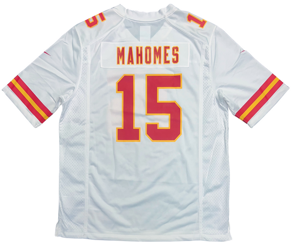 PATRICK MAHOMES SIGNED KANSAS CITY CHIEFS WHITE NIKE SUPER BOWL LVII JERSEY BAS