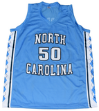 TYLER HANSBROUGH SIGNED NORTH CAROLINA TAR HEELS #50 JERSEY W/ 2009 NCAA CHAMPS