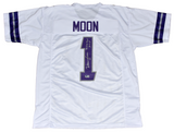 WARREN MOON SIGNED WASHINGTON HUSKIES #1 WHITE JERSEY W/ 78 ROSE BOWL MVP