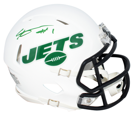 AHMAD SAUCE GARDNER SIGNED NEW YORK JETS ECLIPSE AUTHENTIC HELMET W/ 2022 DROY