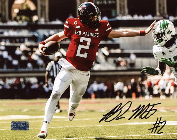 BEHREN MORTON AUTOGRAPHED TEXAS TECH RED RAIDERS 8x10 PHOTO COA