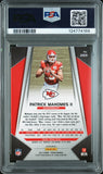 PATRICK MAHOMES SIGNED 2017 PANINI DISCO PRIZM ROOKIE #269 RC PSA 9 AUTO 10