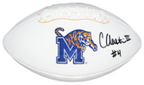 CALVIN AUSTIN III SIGNED MEMPHIS TIGERS WHITE LOGO FOOTBALL BECKETT