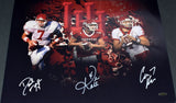CASE KEENUM KEVIN KOLB DAVID KLINGLER SIGNED HOUSTON COUGARS 16x20 PHOTO TRISTAR