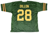 AJ DILLON AUTOGRAPHED GREEN BAY PACKERS #28 GREEN JERSEY BECKETT