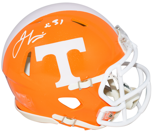 JAMAL LEWIS SIGNED TENNESSEE VOLUNTEERS ORANGE SPEED MINI HELMET BECKETT