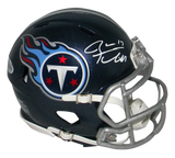 RYAN TANNEHILL AUTOGRAPHED TENNESSEE TITANS SPEED MINI HELMET BECKETT
