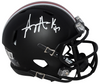 AJ HAWK AUTOGRAPHED OHIO STATE BUCKEYES BLACK SPEED MINI HELMET BECKETT