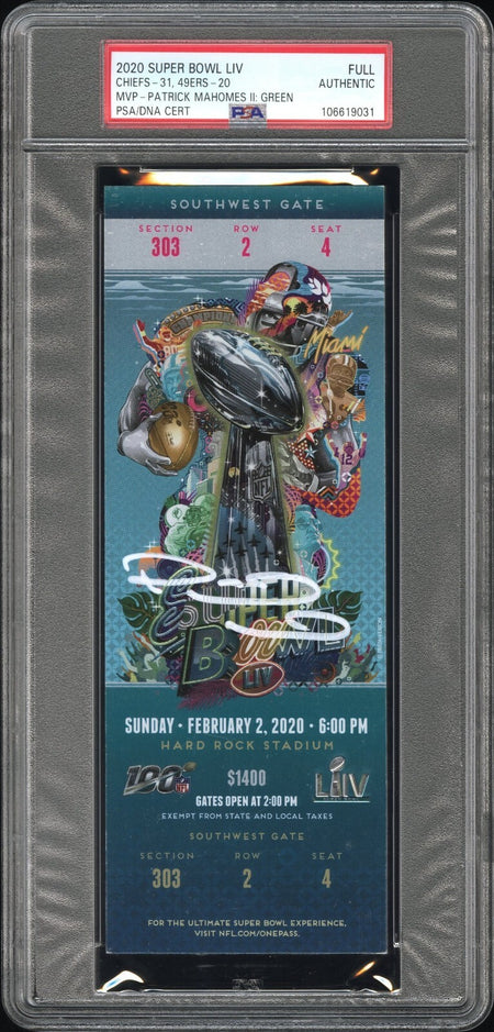 LARRY CSONKA SIGNED 1974 SUPER BOWL VIII 8 TICKET MIAMI DOLPHINS VIKINGS PSA