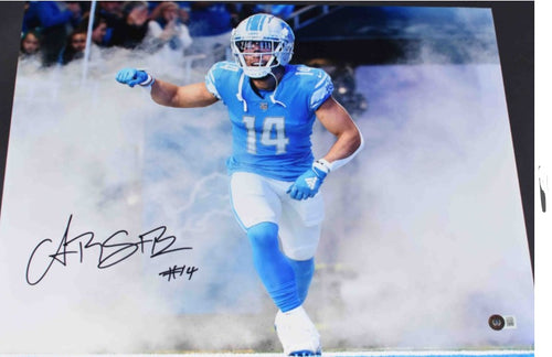 AMON-RA ST BROWN AUTOGRAPHED SIGNED DETROIT LIONS SMOKE 16x20 PHOTO