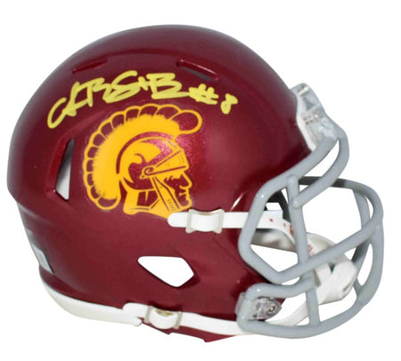 AMON-RA ST BROWN AUTOGRAPHED SIGNED DETROIT LIONS SLATE MINI HELMET